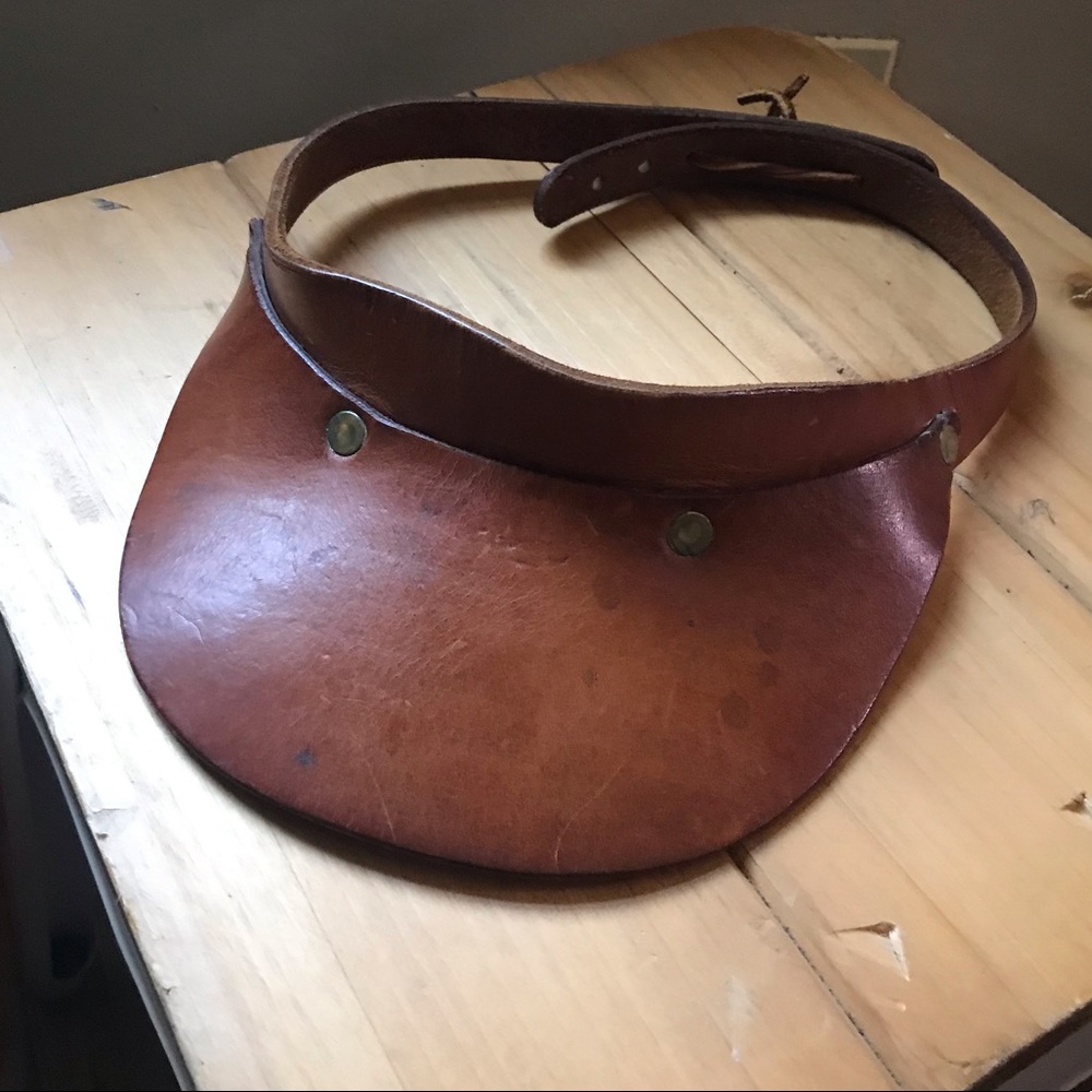Leather visor